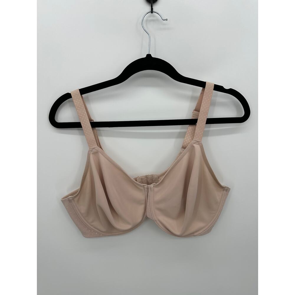 Wacoal Underwire Unpadded Bra Women 40DD Nude Beige Low Profile Minimizer